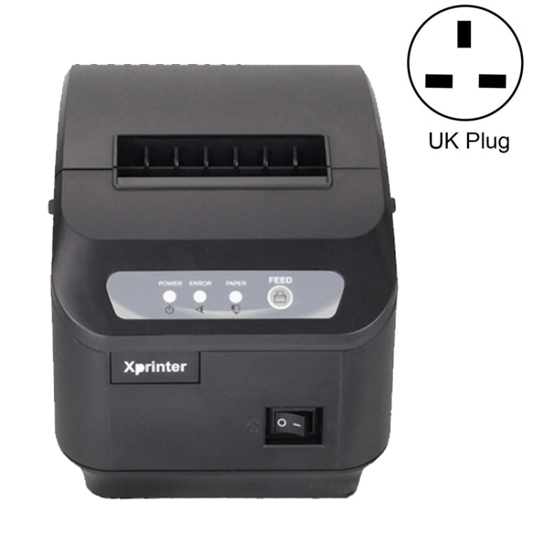 Xprinter XP-Q200II Thermal Small Receipt Printer Catering And Kitchen Receipt Printer 80mm Cutter, Interface Type:LAN Interface(UK Plug) - Consumer Electronics by Xprinter | Online Shopping UK | buy2fix