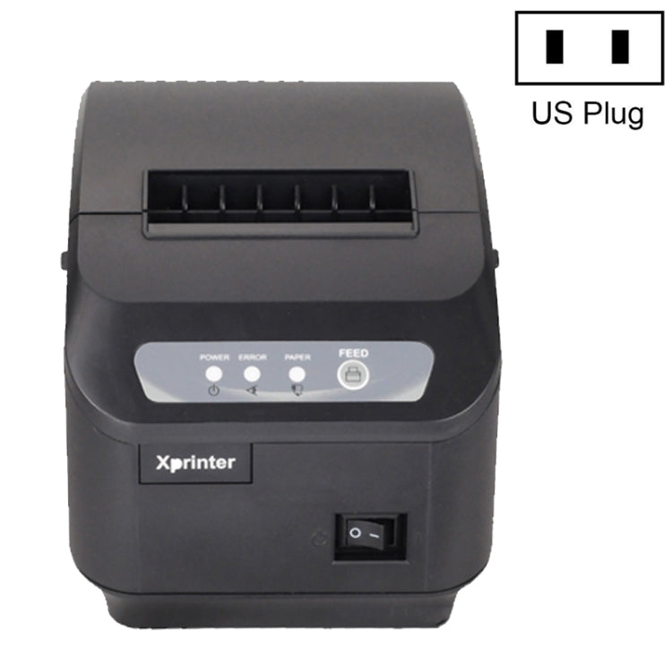 Xprinter XP-Q200II Thermal Small Receipt Printer Catering And Kitchen Receipt Printer 80mm Cutter, Interface Type:LAN Interface(US Plug) - Printer by Xprinter | Online Shopping UK | buy2fix