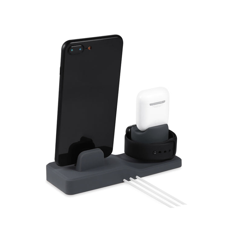 Mobile Phone Charging Stand for iPhone / Apple Whtch 5 / AirPods Pro(Black) - Multifunction Charger by buy2fix | Online Shopping UK | buy2fix