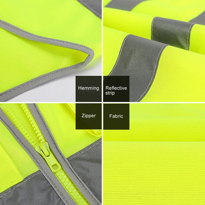 Multi-pockets Safety Vest Reflective Workwear Clothing, Size:L-Chest 118cm(Black) - Reflective Safety Clothing by buy2fix | Online Shopping UK | buy2fix