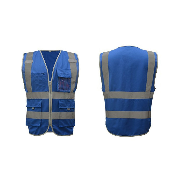 Multi-pockets Safety Vest Reflective Workwear Clothing, Size:M-Chest 112cm(Blue) - Reflective Safety Clothing by buy2fix | Online Shopping UK | buy2fix