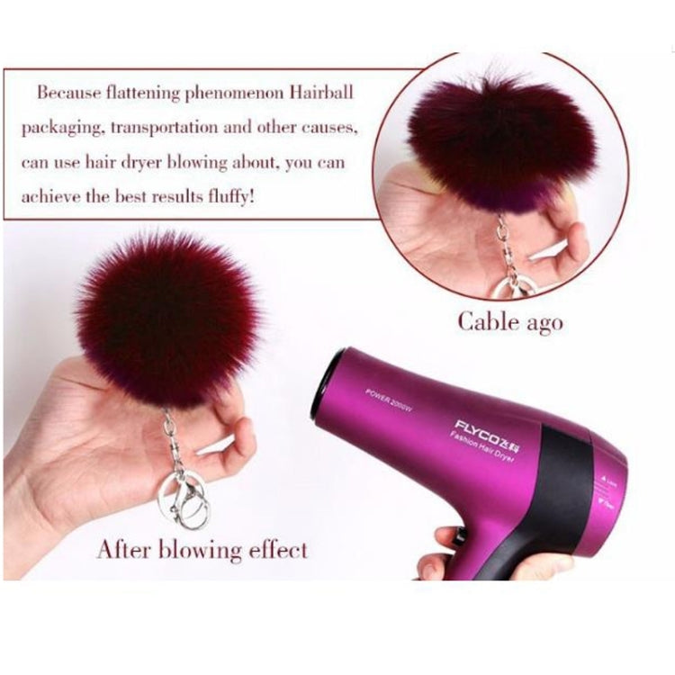 Simple Key Chain Fur Ball Pompon Keychain Pompom Artificial Rabbit Fur Animal Keychains for Woman Car Bag Key Rings(pink) - Key Rings by KOOROL | Online Shopping UK | buy2fix