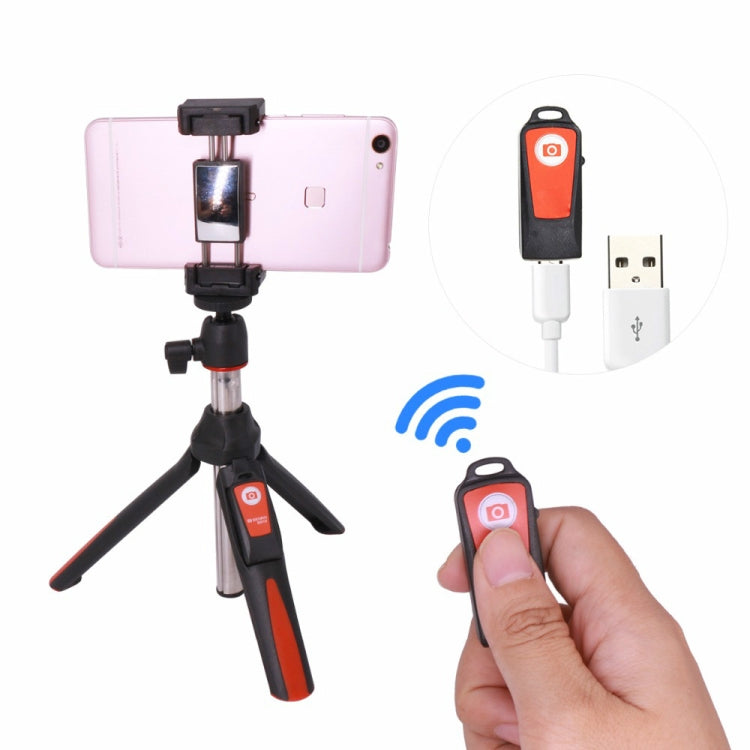 Benro MK10 Mobile Phone Live Bluetooth Remote Control Selfie Stick Tripod(Orange) - Selfie Sticks by buy2fix | Online Shopping UK | buy2fix