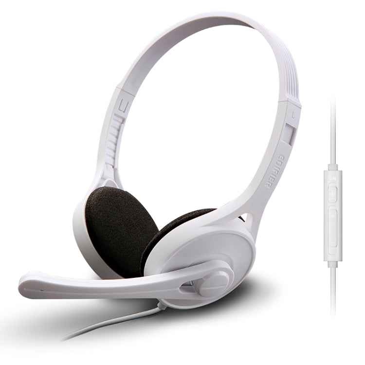 Edifier K550 3.5mm Plug Wired Wire Control Stereo Computer Game Headset with Microphone, Cable Length: 2m(Fashion White) - Multimedia Headset by Edifier | Online Shopping UK | buy2fix