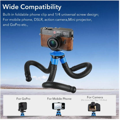 APEXEL APL-JJ07 Portable Hose Octopus Mini Mobile Phone Gopro Camera Selfie Live Stand(Blue Black) - Stand by APEXEL | Online Shopping UK | buy2fix