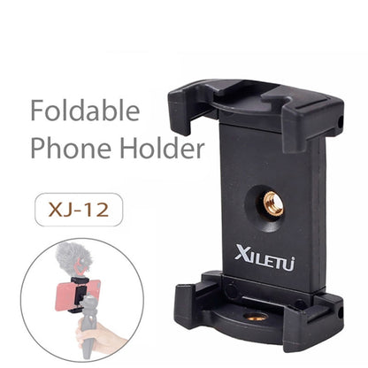 Xiletu Xj-12 Live Broadcast Bracket Fixing Clip Tripod Mount Phone Clamp with 1/4 inch Screw Holes & Cold Shoe Base - Camera Accessories by Xiletu | Online Shopping UK | buy2fix