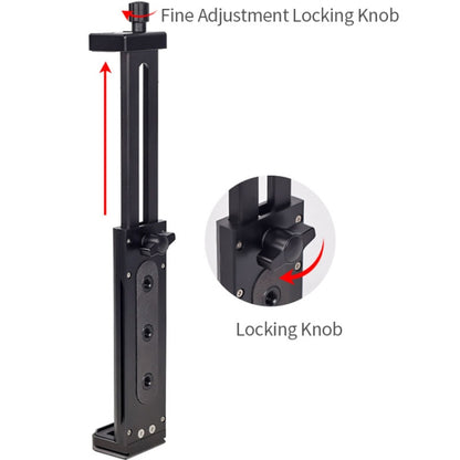 Xiletu Xj15 Live Broadcast Desktop Full Metal Tripod Mount Tablet Pc Phone Clamp With 1/4 Inch Screw Holes & Cold Shoe Base(Black) - Camera Accessories by Xiletu | Online Shopping UK | buy2fix