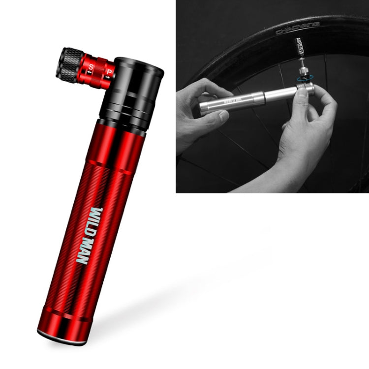 WILD MAN Mountain Road Bike Portable Bicycle Pump Us And French Mouth Universal Pump Mini Basketball Football Pump(Red) - Bicycle Locks & Bicycle Pumps by WILD MAN | Online Shopping UK | buy2fix