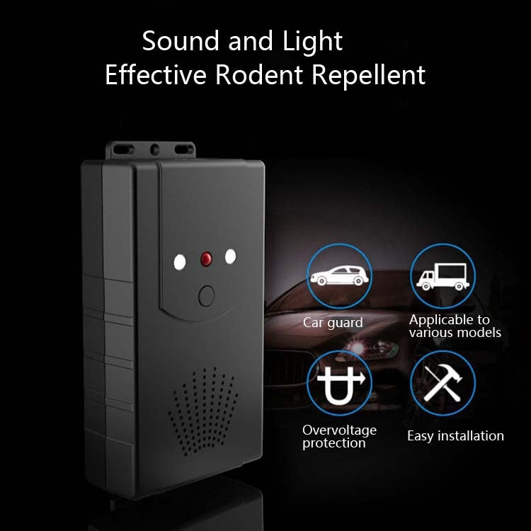 Ultrasonic Car Repeller Car Engine Compartment Electronic Repeller Micro-Light Wave Insect Repellent, Specification:Battery(Black) - In Car by buy2fix | Online Shopping UK | buy2fix