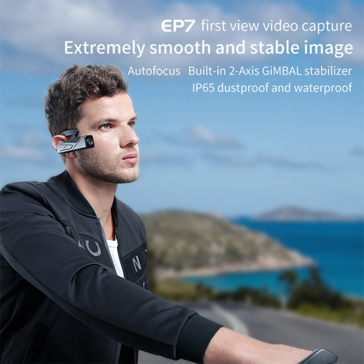 ORDRO EP7 4K Head-Mounted  Auto Focus Live Video Smart Sports Camera, Style:With Remote Control(Silver Black) - DJI & GoPro Accessories by buy2fix | Online Shopping UK | buy2fix