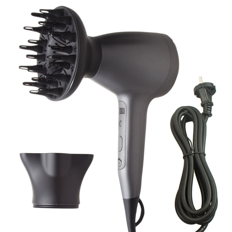 Lescolton 9809 Household Smart High-power Cold Hot Wind Leafless Negative Ion Hair Dryer with Hair Comb, Plug Type:EU Plug(Black) - Home & Garden by Lescolton | Online Shopping UK | buy2fix