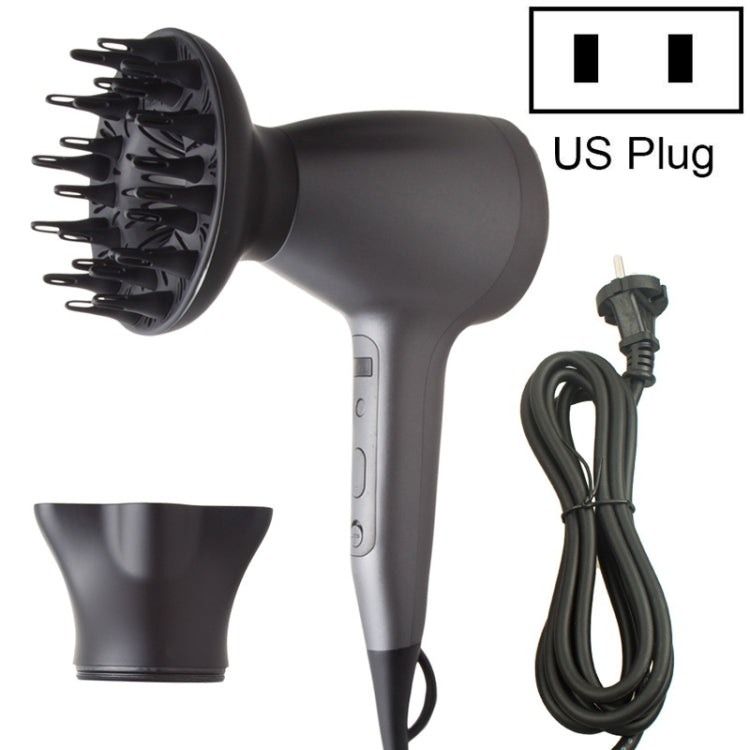 Lescolton 9809 Household Smart High-power Cold Hot Wind Leafless Negative Ion Hair Dryer with Hair Comb, Plug Type:US Plug(Black) - Home & Garden by Lescolton | Online Shopping UK | buy2fix