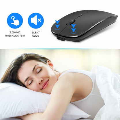 iMICE  E-1300 4 Keys 1600DPI Luminous Wireless Silent Desktop Notebook Mini Mouse, Style:Charging Luminous Edition(Black) - Wireless Mice by iMICE | Online Shopping UK | buy2fix