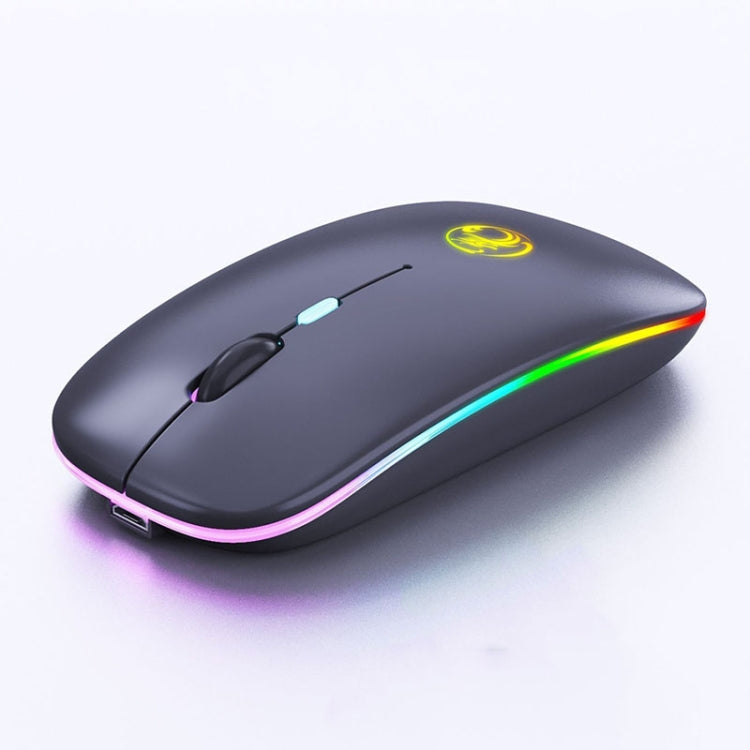 iMICE  E-1300 4 Keys 1600DPI Luminous Wireless Silent Desktop Notebook Mini Mouse, Style:Dual-modes Luminous Edition(Black) - Wireless Mice by iMICE | Online Shopping UK | buy2fix