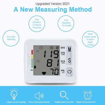KWL-W01 Home Automatic Smart Wrist Electronic Sphygmomanometer, Style: English Without Voice(White) - Sphygmomanometer by buy2fix | Online Shopping UK | buy2fix