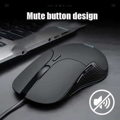 Inphic PB1 Business Office Mute Macro Definition Gaming Wired Mouse, Cable Length: 1.5m, Colour: Matte White Breathing Light - Wired Mice by Inphic | Online Shopping UK | buy2fix