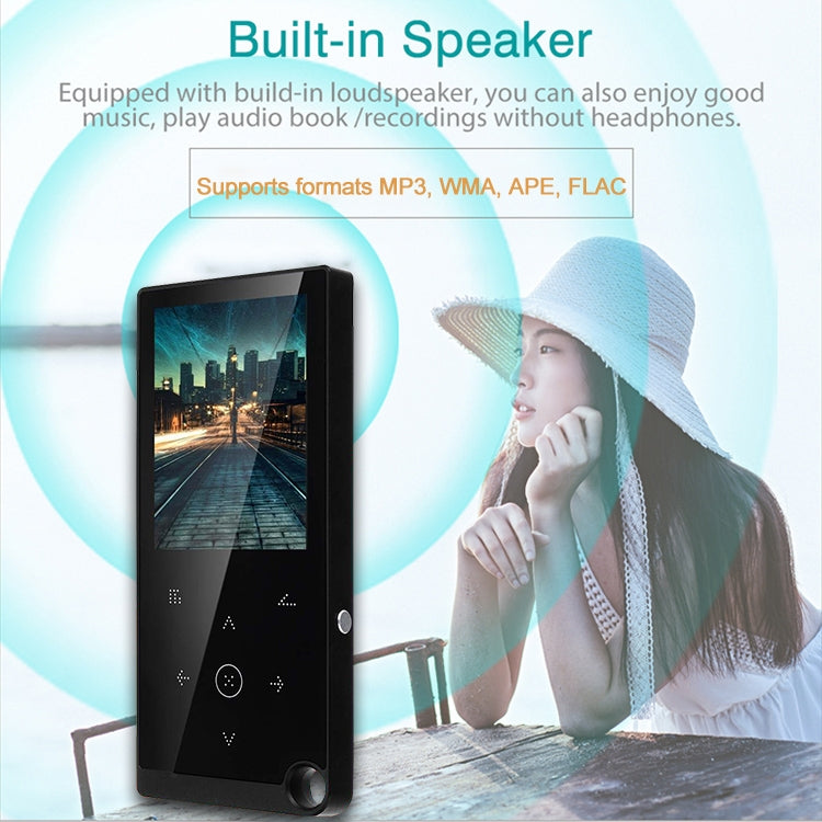 E05 2.4 inch Touch-Button MP4 / MP3 Lossless Music Player, Support E-Book / Alarm Clock / Timer Shutdown, Memory Capacity: 16GB Bluetooth Version(Black) - Consumer Electronics by buy2fix | Online Shopping UK | buy2fix