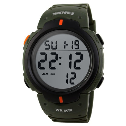 SKMEI 1068 Men Waterproof Outdoor Sports Digital Watch Student Fashion Watch(ArmyGreen) - Sport Watches by SKMEI | Online Shopping UK | buy2fix