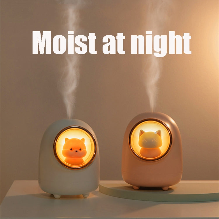 M08 USB Charging Type Cartoon Space Capsule Car Portable Cute Pet Desktop Humidifier(White) - Home & Garden by buy2fix | Online Shopping UK | buy2fix