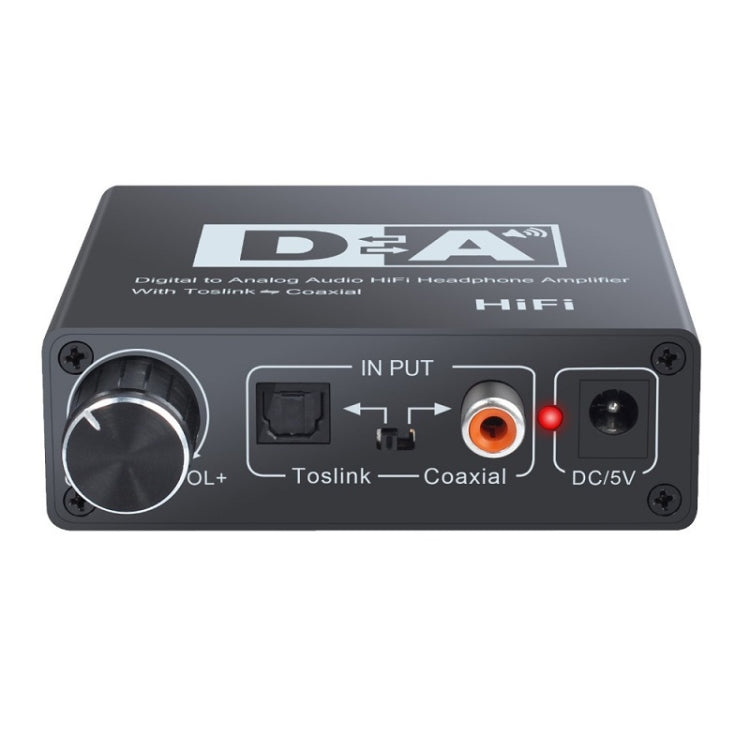 NK-C6 Optical Fiber To Analog Audio Converter Adjustable Volume Digital To Analog Decoder US Plug - Apple Accessories by buy2fix | Online Shopping UK | buy2fix