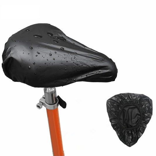 10 PCS Bicycle Saddle Waterproof Cover Bicycle Seat PVC Waterproof Seat Cover Hot Pressed Rain Cover, Size: Small(Black) - Outdoor & Sports by buy2fix | Online Shopping UK | buy2fix