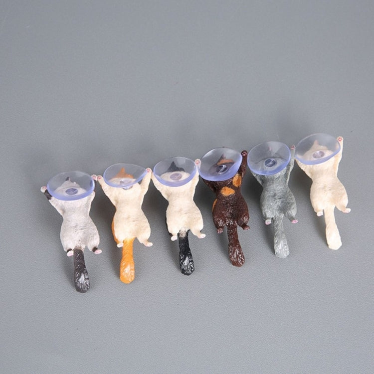 60 PCS Sucker Design Cute Cat Smartphone Holder(Brown orange) - Desktop Holder by buy2fix | Online Shopping UK | buy2fix