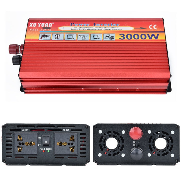 XUYUAN 3000W Car Inverter Car Home Power Converter, Specification: 12V to 220V -  by XUYUAN | Online Shopping UK | buy2fix