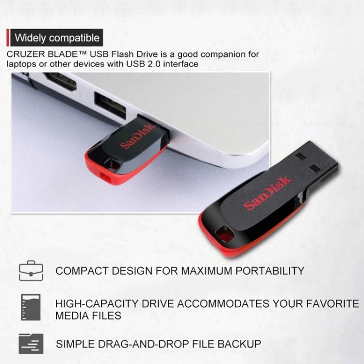 SanDisk CZ50 Mini Office USB 2.0 Flash Drive U Disk, Capacity: 64GB - USB Flash Drives by SanDisk | Online Shopping UK | buy2fix