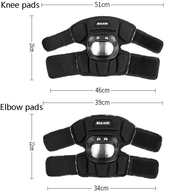 SULAITE Motorcyclist Stainless Steel  Windproof Shockproof Outdoor Sports Protective Gear Knee Pads+Elbow Pads - Protective Gear by SULAITE | Online Shopping UK | buy2fix