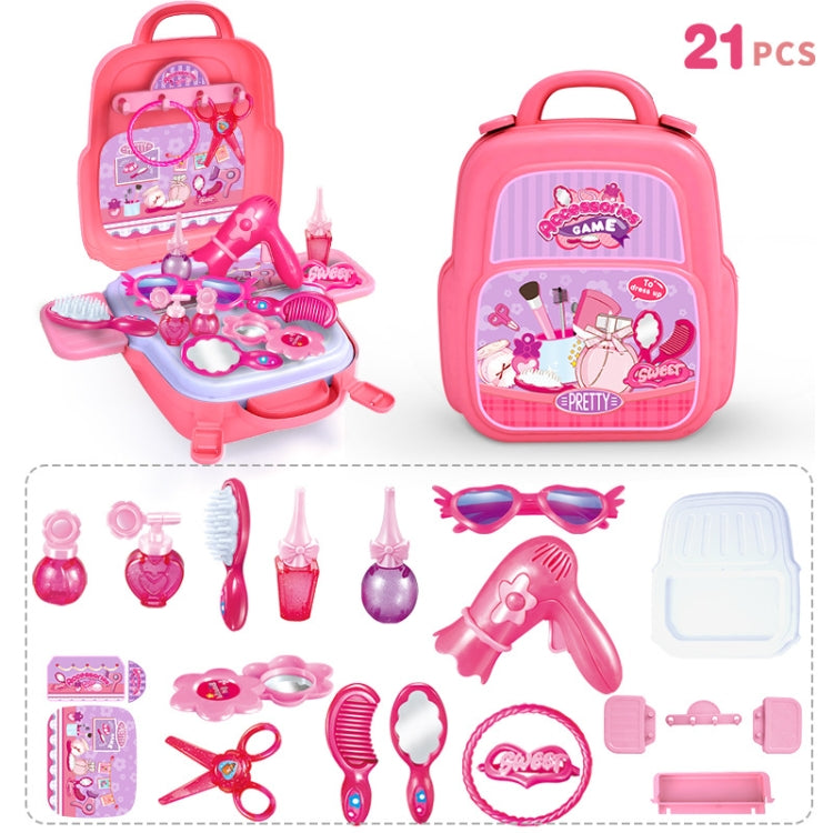 Educational Toys Children Simulation Pretend Play House Toys Kit Backpack(Dressing) - Pretend Play Toys by buy2fix | Online Shopping UK | buy2fix
