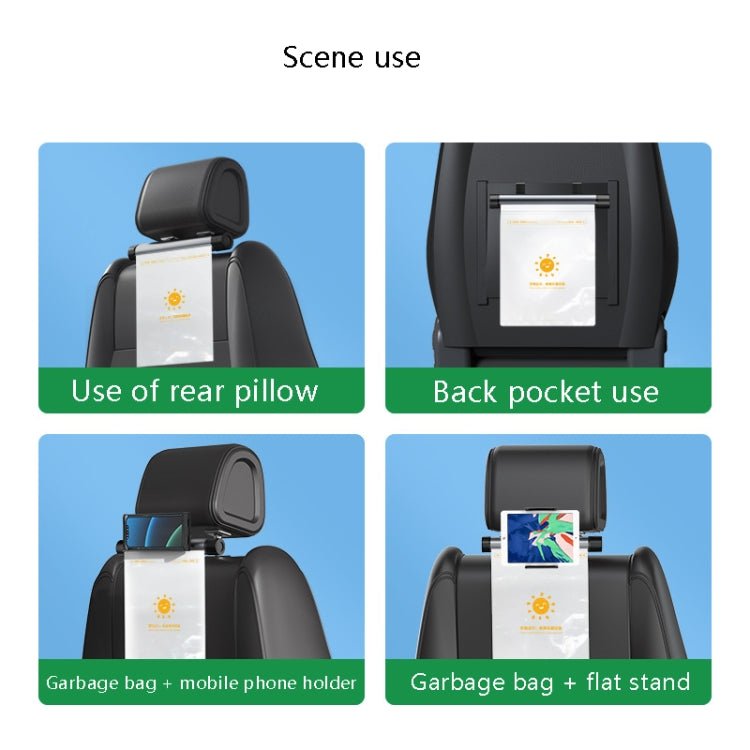 Car Storage Garbage Bag Bracket Car Mobile Phone Tablet Rear Pillow Holder(Piano Black) - Car Holders by buy2fix | Online Shopping UK | buy2fix