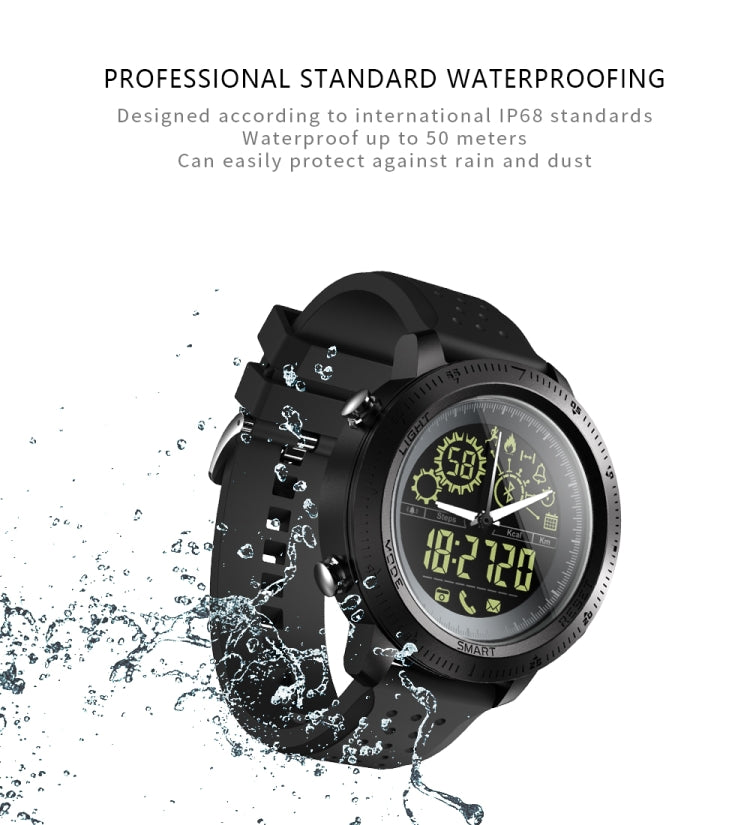 NX02 Sport Smartwatch IP67 Waterproof Support Tracker Calories Pedometer Smartwatch Stopwatch Call SMS Reminder(black) - Smart Wear by buy2fix | Online Shopping UK | buy2fix