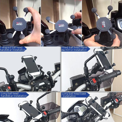 N-STAR N002 Motorcycle Bicycle Mobile Phone Bracket Riding Equipment(Small Long Ball Head) - Holders by N-STAR | Online Shopping UK | buy2fix