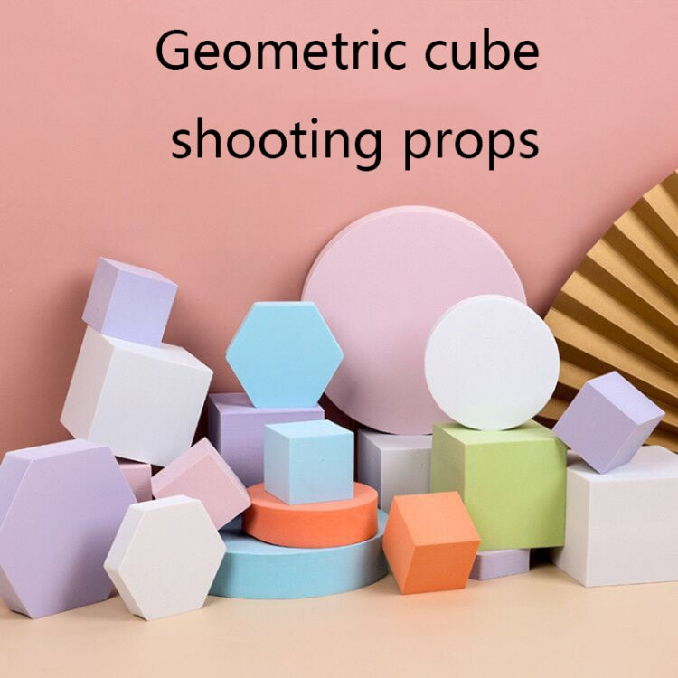 8 PCS Geometric Cube Photo Props Decorative Ornaments Photography Platform, Colour: Large Red Cylinder - Camera Accessories by buy2fix | Online Shopping UK | buy2fix