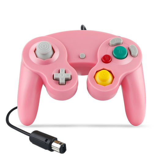 2 PCS Single Point Vibrating Controller Wired Game Controller For Nintendo NGC / Wii, Product color: Pink - Gamepads by buy2fix | Online Shopping UK | buy2fix