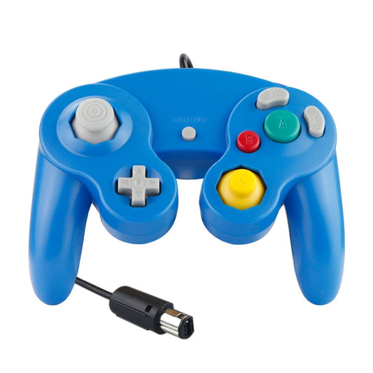 2 PCS Single Point Vibrating Controller Wired Game Controller For Nintendo NGC / Wii, Product color: Blue - Gamepads by buy2fix | Online Shopping UK | buy2fix