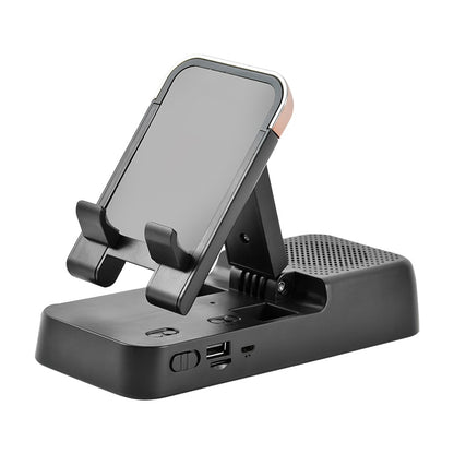 Multifunctional Desktop Stand For Mobile Phone And Tablet With Bluetooth Speaker(Black) - Desktop Holder by buy2fix | Online Shopping UK | buy2fix