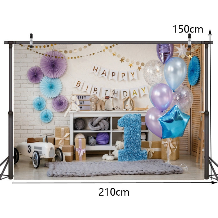 2.1m x 1.5m One Year Old Birthday Photography Background Cloth Birthday Party Decoration Photo Background(587) - Camera Accessories by buy2fix | Online Shopping UK | buy2fix