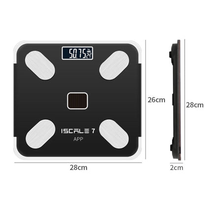 ISCRLE7 Smart Weight Scale Bluetooth Body Fat Measuring Instrument Light Energy Charging(Red) - Body Scales by ISCRLE7 | Online Shopping UK | buy2fix