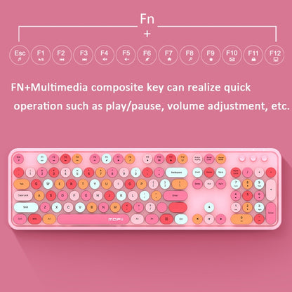 Mofii Sweet Wireless Keyboard And Mouse Set Girls Punk Keyboard Office Set, Colour: Pink Mixed Version - Computer & Networking by Mofii | Online Shopping UK | buy2fix