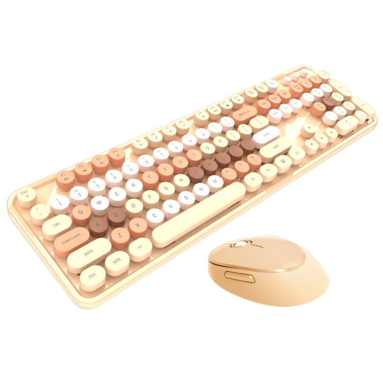 Mofii Sweet Wireless Keyboard And Mouse Set Girls Punk Keyboard Office Set, Colour: Milk Tea Mixed Color - Wireless Keyboard by Mofii | Online Shopping UK | buy2fix