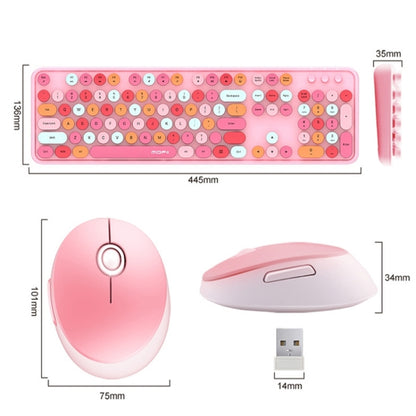 Mofii Sweet Wireless Keyboard And Mouse Set Girls Punk Keyboard Office Set, Colour: Milk Tea Mixed Color - Wireless Keyboard by Mofii | Online Shopping UK | buy2fix