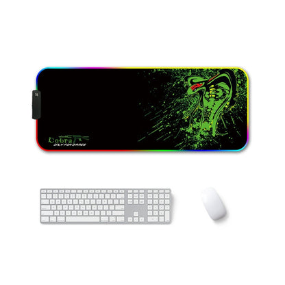 350x600x3mm F-01 Rubber Thermal Transfer RGB Luminous Non-Slip Mouse Pad(Brontosaurus) - Mouse Pads by buy2fix | Online Shopping UK | buy2fix