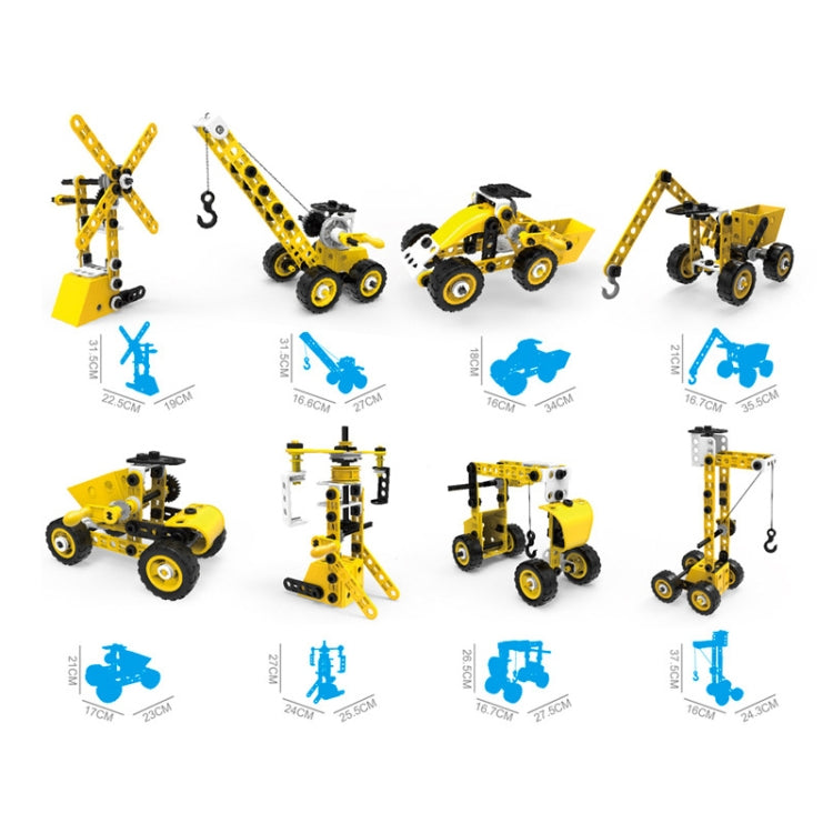 7755 8 in 1 Children Variety Soft Assembled Building Blocks 100PCS DIY Engineering Vehicle Model - Building Blocks by buy2fix | Online Shopping UK | buy2fix