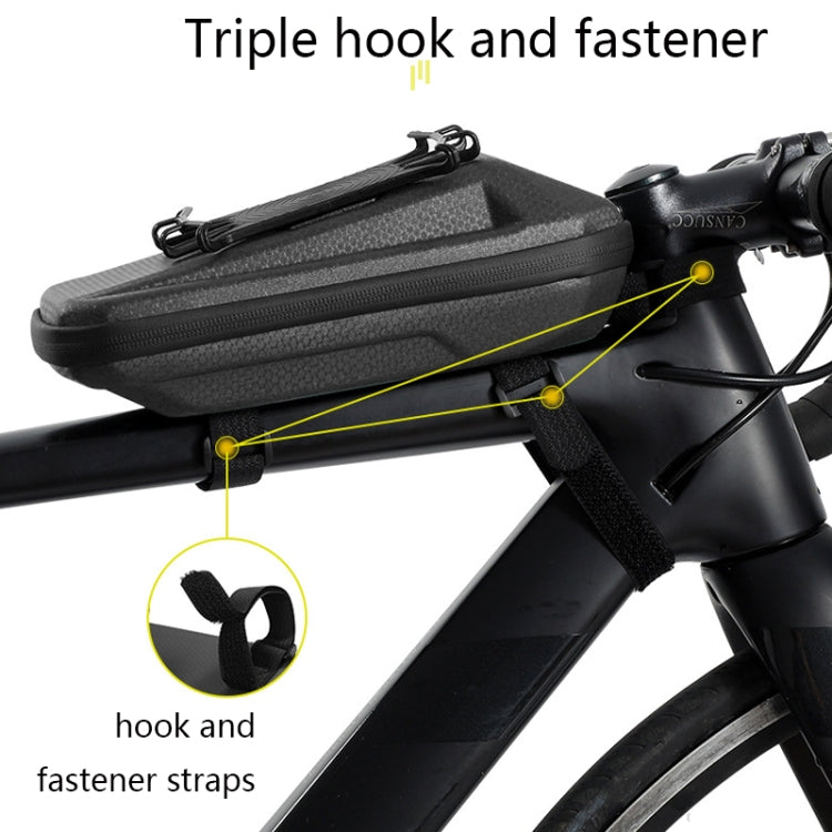 WEST BIKING YP0707263 Bicycle Outdoor Front Beam Bag EVA Hard Shell Phone Bag(Black) - Bicycle Bags by WEST BIKING | Online Shopping UK | buy2fix