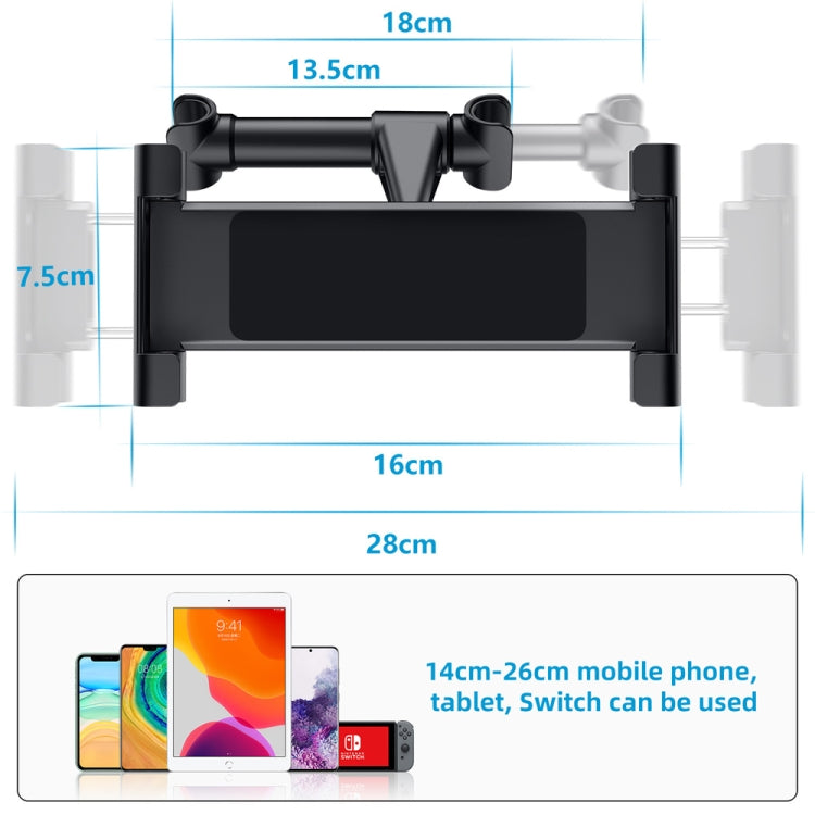 Car Seat Telescopic Bracket Car Rear Pillow Mobile Phone Bracket, Colour: 06 Upgrade Version Red - Car Holders by buy2fix | Online Shopping UK | buy2fix