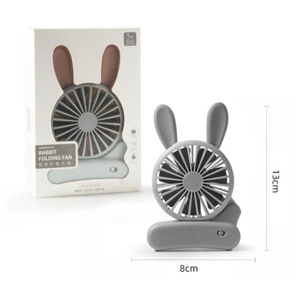 Cute Rabbit Foldable Fan USB Charging Color Matching Cartoon Portable Handheld Fan(Style 3) - Consumer Electronics by buy2fix | Online Shopping UK | buy2fix