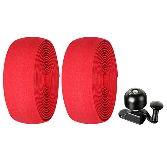 WEST BIKING YP1602782 Bicycle Bells With Supernouncing EVA Back Rubber Band Bell Combination Set(Red Tape + Black Bell) - Decorative Accessories by WEST BIKING | Online Shopping UK | buy2fix