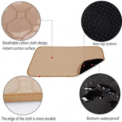 100x135cm Car Pet Injection Pad Waterproof Pad Cat Dog Sofa Waterproof Diapholic Carpet Water Absorbing Pad(Gray) - Seat Accessories by buy2fix | Online Shopping UK | buy2fix