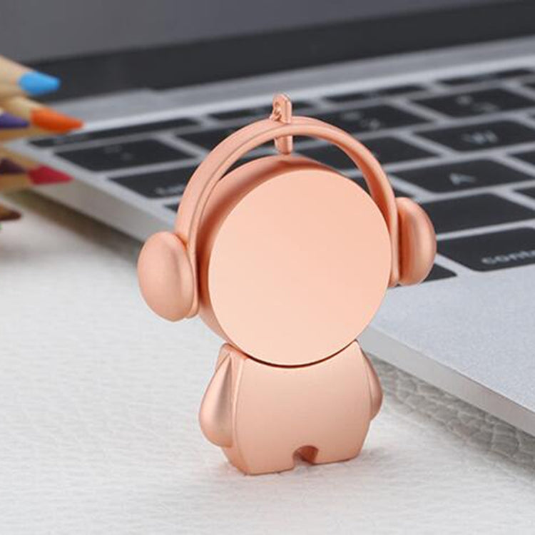 Y01 Metal Musician Car Cartoon Style U Disk, Capacity: 8GB(Rose Gold) - USB Flash Drives by buy2fix | Online Shopping UK | buy2fix